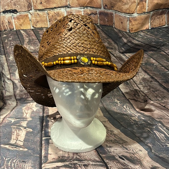 Brown Woven Cowboy Hat - Picture 4 of 5